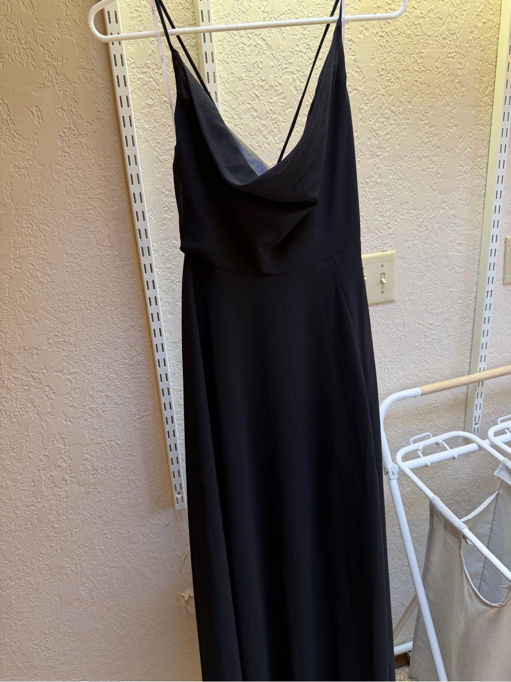 Lulu's Black Backless Cowl Slip Maxi Dress